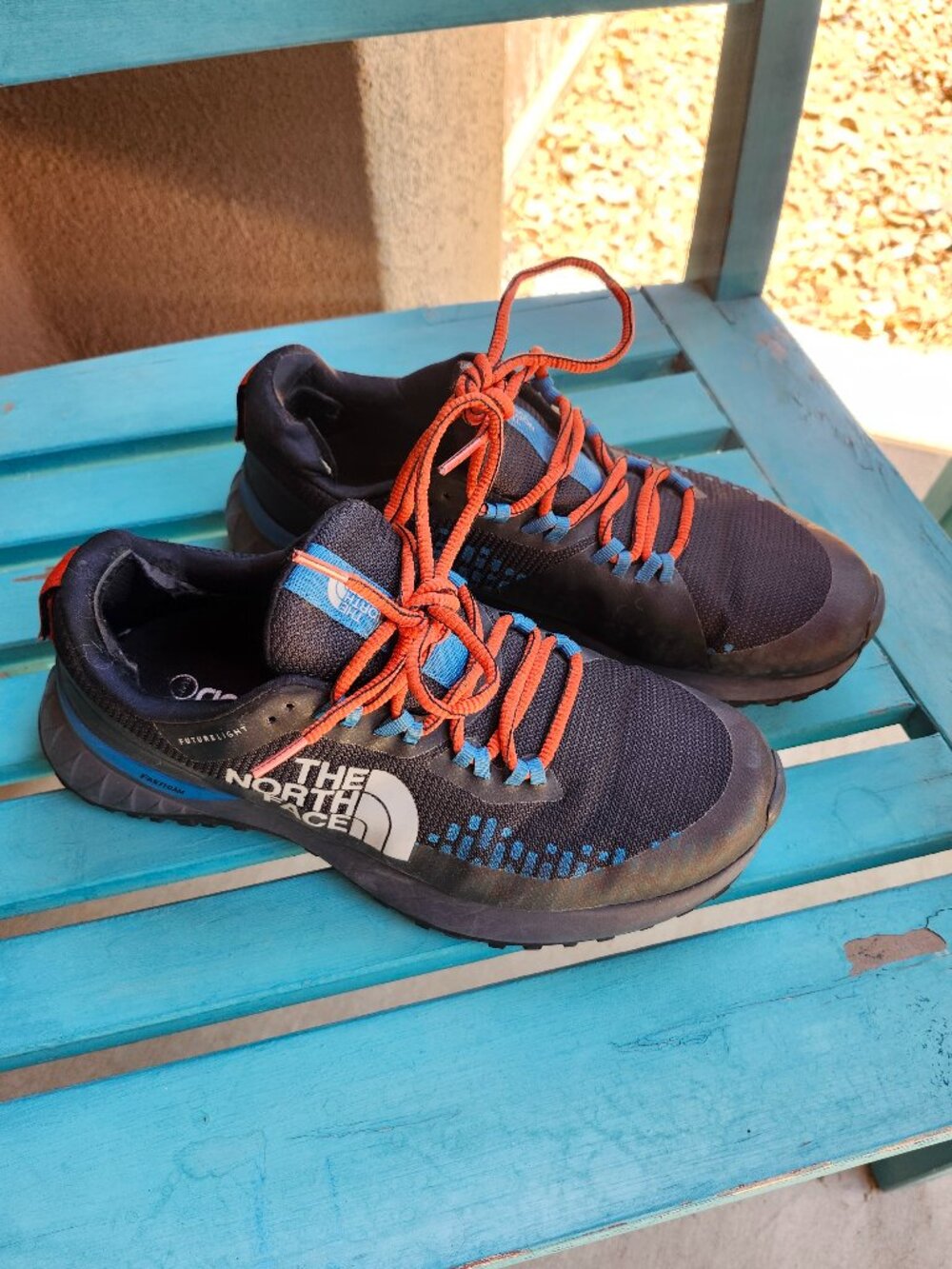 The North Face Men's FUTURELIGHT Hiking Trail Shoe Black/Blue/Orange/Gray 9.5 US
